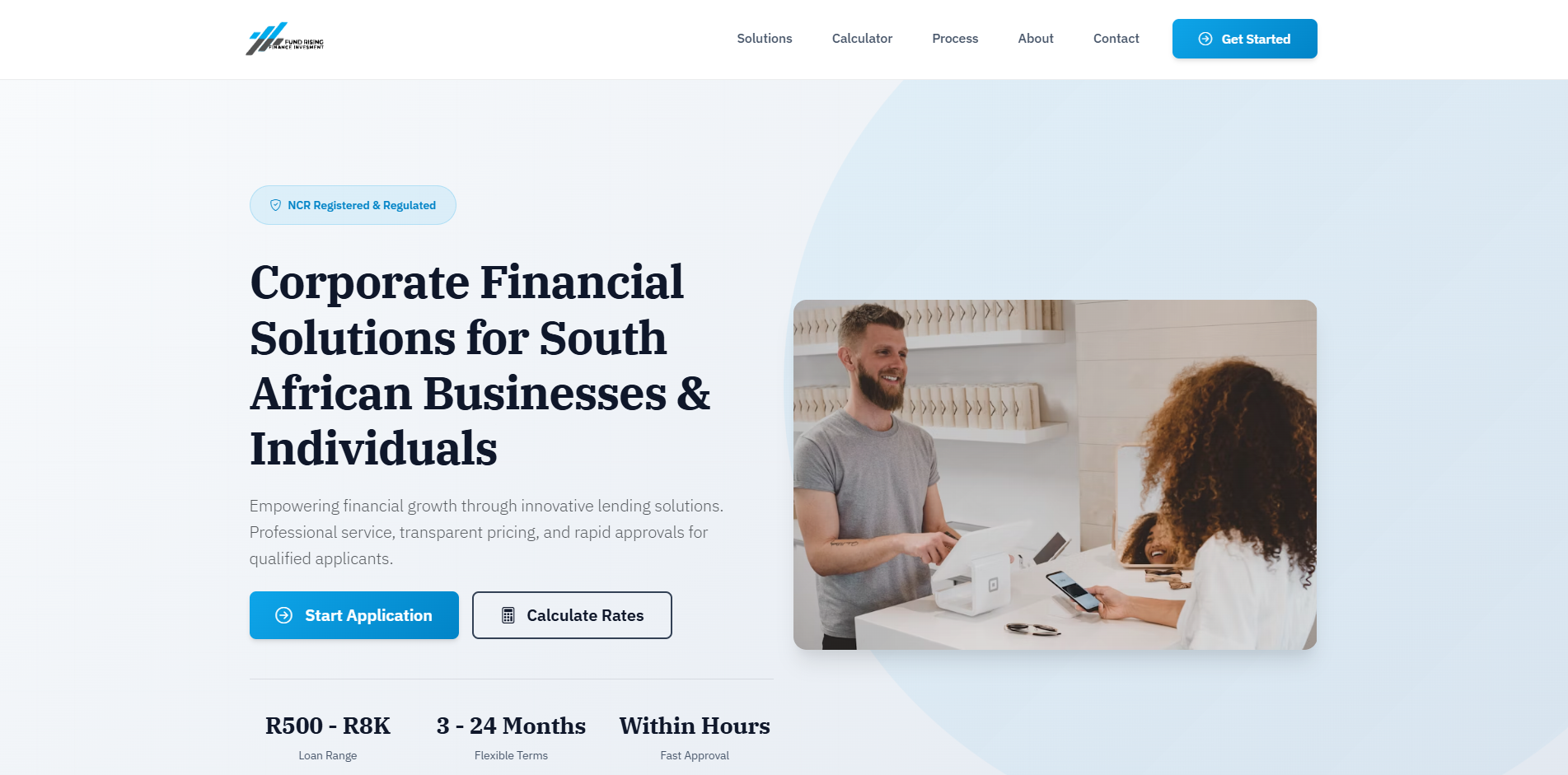 Financial Services Website Screenshot